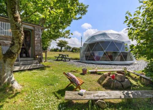 Outdoor Pods Ireland, Wooden Geodesic Dome